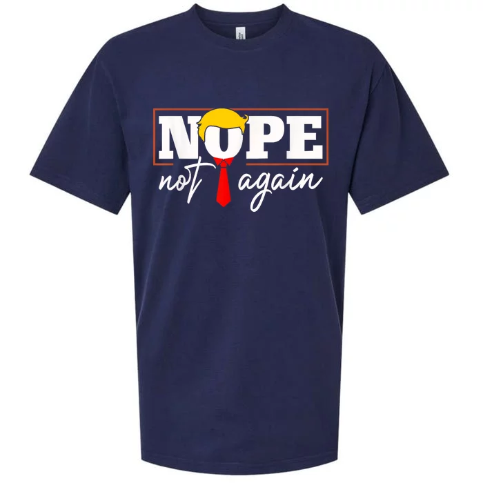 Nope Not Again Funny Trump Sueded Cloud Jersey T-Shirt