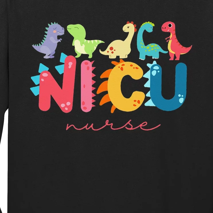 NICU Nurse Animal Nurse Appreciation Nicu Nurse Dinosaur Long Sleeve Shirt