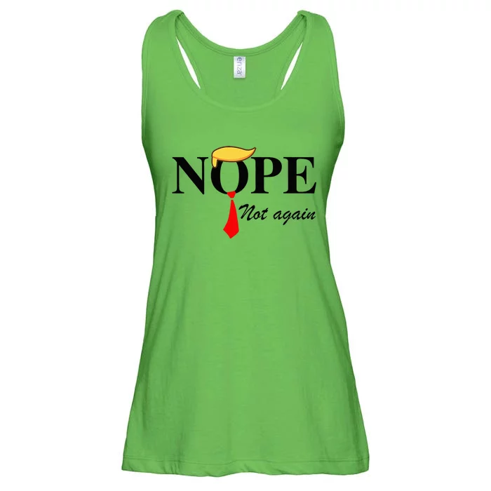 Nope Not Again Funny Trump Apparel Nope Not Again Trump Ladies Essential Flowy Tank