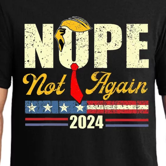 Nope Not Again Trump Pajama Set