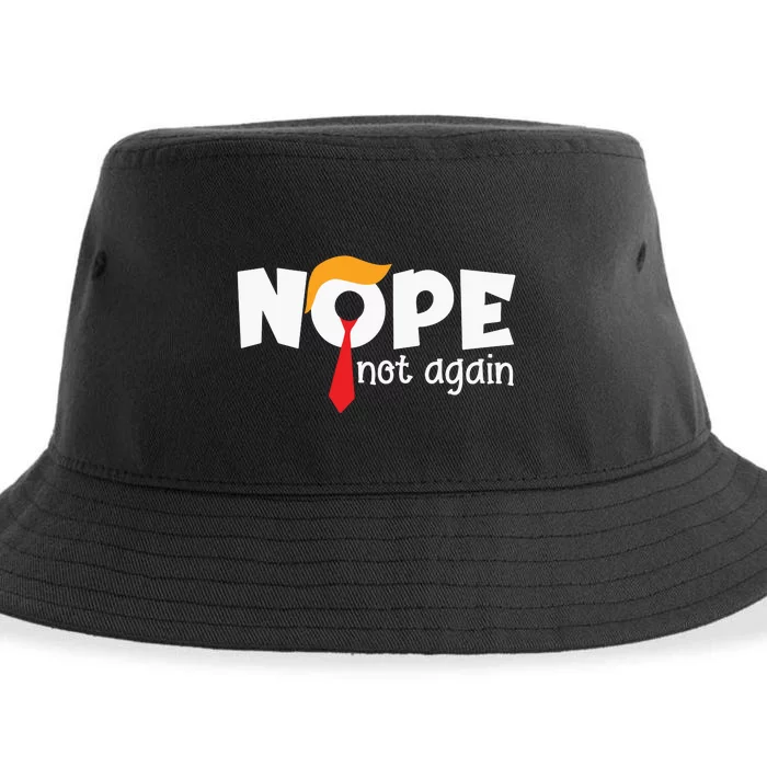 Nope Not Again Eps File Funny Trump Sustainable Bucket Hat