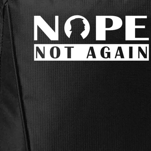 Nope Not Again Funny Trump Political Graphic Design City Backpack