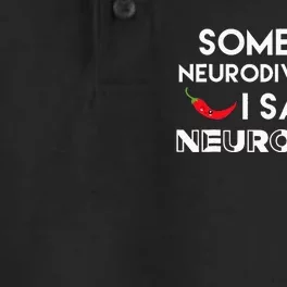 Neurodivergent Neurospicy ASD Awareness Dry Zone Grid Performance Polo