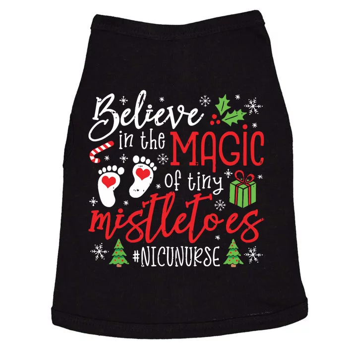 Nicu Nurse Believin Magic Of Tiny Mistletoe Christmas Doggie Tank