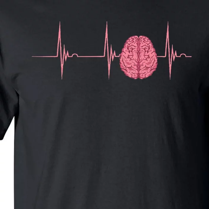 Neuro Nurse Brain Heartbeat EKG Pulse Neuroscience Nursing Tall T-Shirt