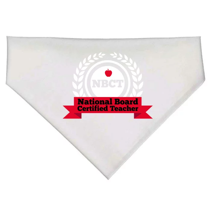 Nbct National Board Certified Teacher Appreciation School Gift USA-Made Doggie Bandana