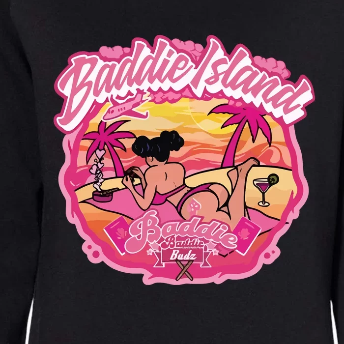 Natalie Nunn Baddie Island Baddie Budz Womens California Wash Sweatshirt