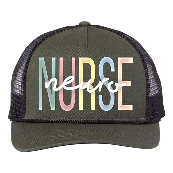 Neuro Nurse Boho Neurology Nursing Cute Gift Retro Rope Trucker Hat Cap