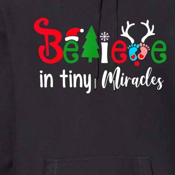 NICU Nurse Believe In Magic Of Tiny Mistletoe Christmas Premium Hoodie