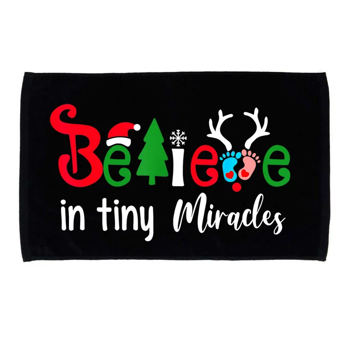 NICU Nurse Believe In Magic Of Tiny Mistletoe Christmas Microfiber Hand Towel