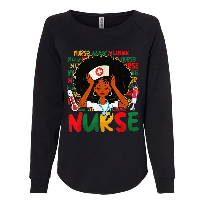 Nurse - Nursing Black History Month RN Black Nurse Lover Womens California Wash Sweatshirt