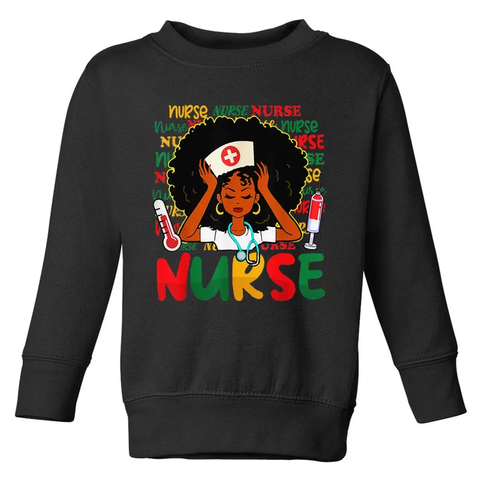 Nurse - Nursing Black History Month RN Black Nurse Lover Toddler Sweatshirt