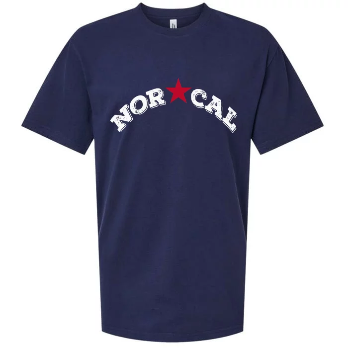 Norcal Northern California White Letter Sueded Cloud Jersey T-Shirt