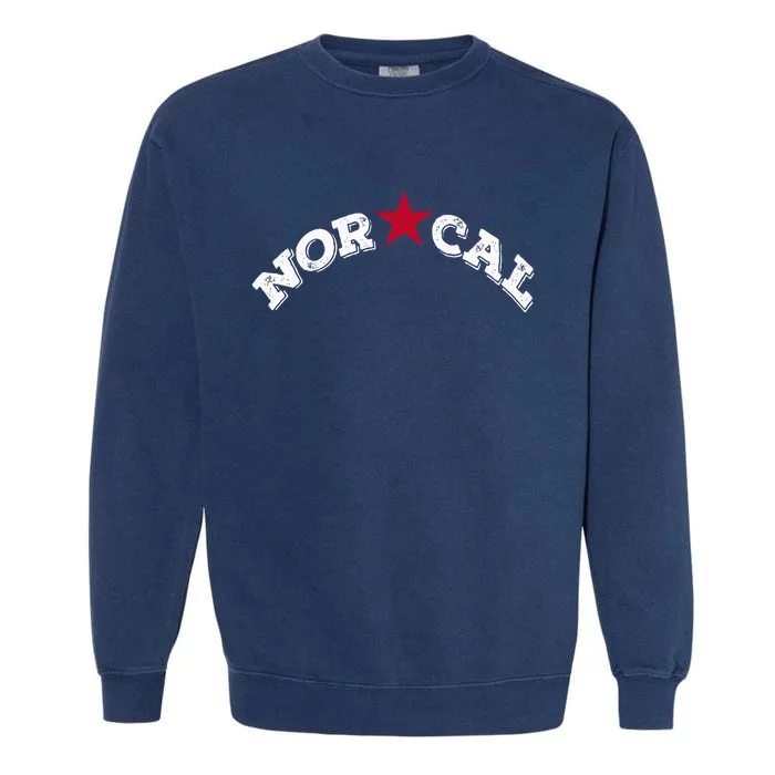 Norcal Northern California White Letter Garment-Dyed Sweatshirt