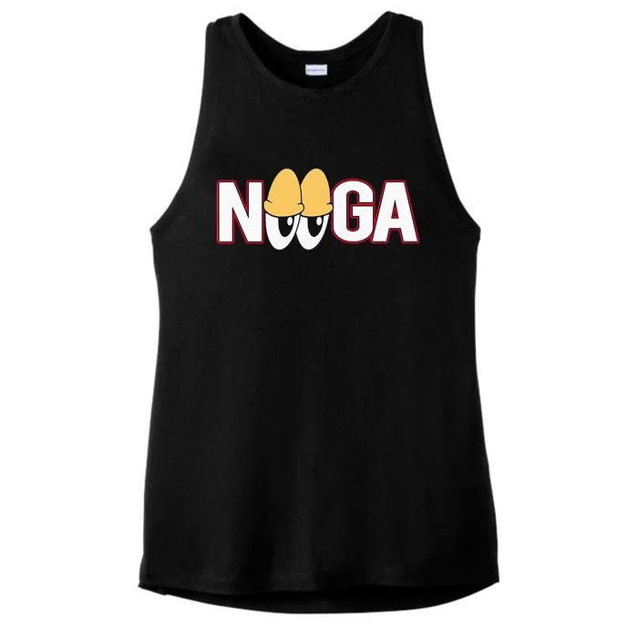 Nooga Nooga Chattanooga State Baseball Sports Ladies Tri-Blend Wicking Tank