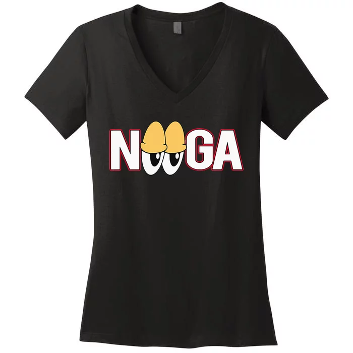 Nooga Nooga Chattanooga State Baseball Sports Women's V-Neck T-Shirt