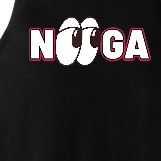 Nooga Nooga Chattanooga State Baseball Sports Ladies Tri-Blend Wicking Tank