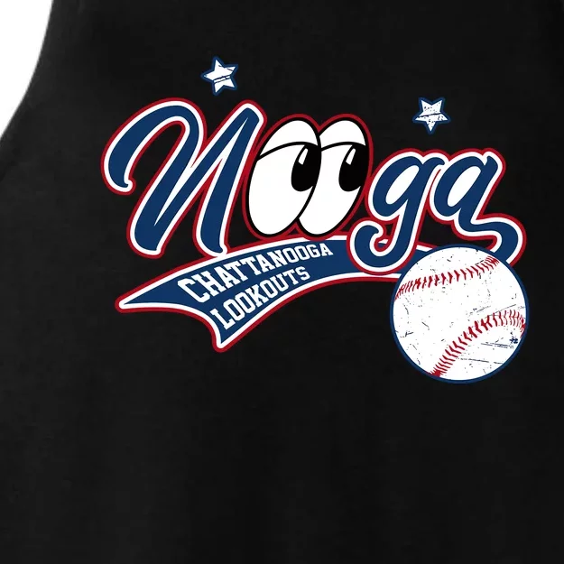 Nooga Nooga Chattanooga Lookouts State Funny Baseball Ladies Tri-Blend Wicking Tank