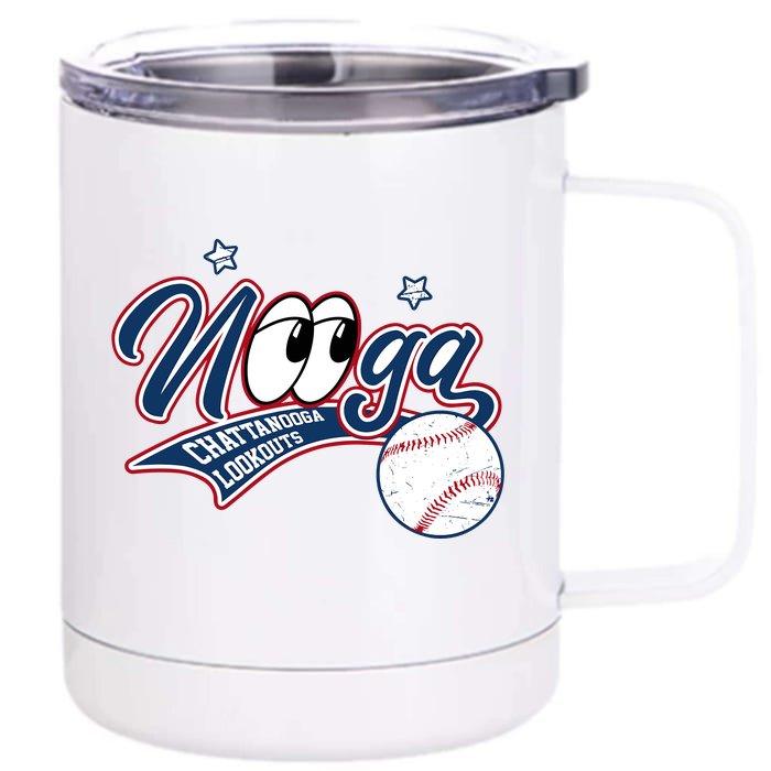 Nooga Nooga Chattanooga Lookouts State Funny Baseball Front & Back 12oz Stainless Steel Tumbler Cup