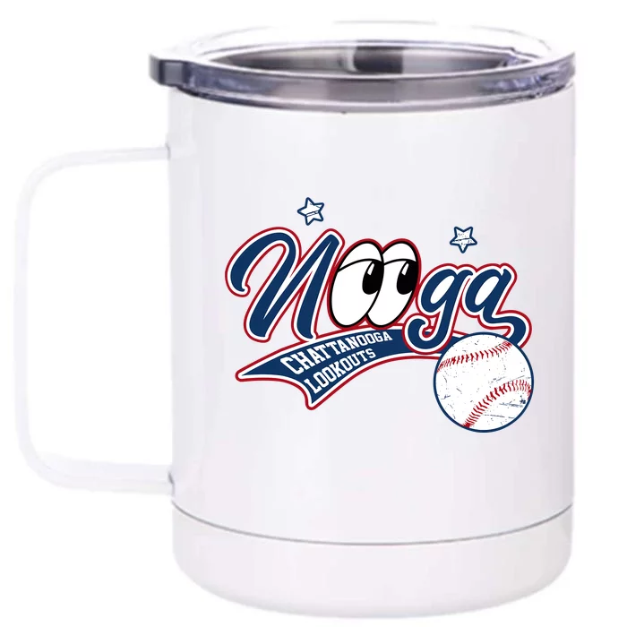 Nooga Nooga Chattanooga Lookouts State Funny Baseball Front & Back 12oz Stainless Steel Tumbler Cup