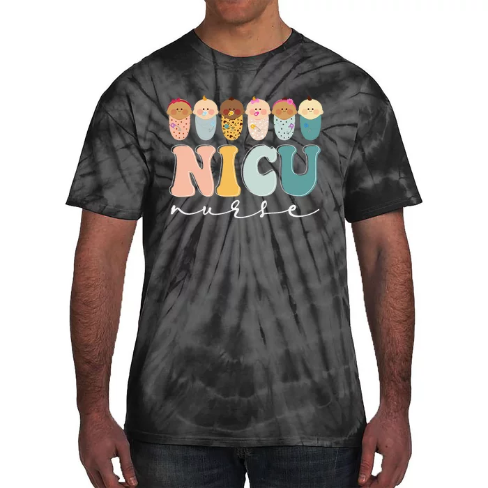 Nicu Nurse Cute Groovy Nursing Appreciation Day Tie-Dye T-Shirt