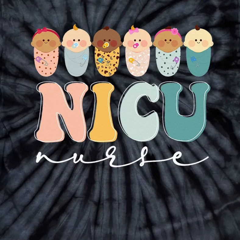 Nicu Nurse Cute Groovy Nursing Appreciation Day Tie-Dye T-Shirt