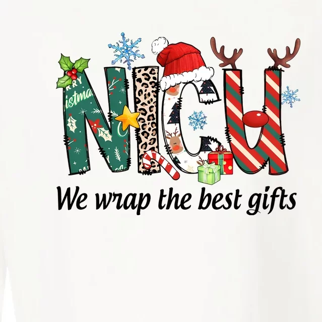 Nicu Nurse Christmas We Wrap The Best Gifts Cropped Pullover Crew