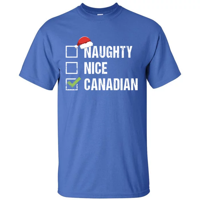 Naughty Nice Canadian Santa Hat Canada Christmas Gift Cute Gift Tall T-Shirt