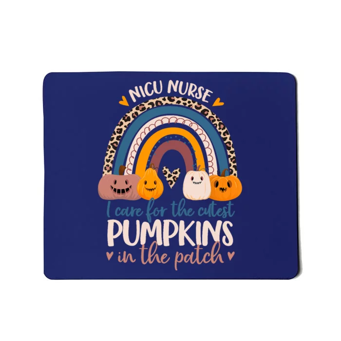 NICU Nurse Cutest Pumpkins In The Patch Rainbow Halloween RN Mousepad