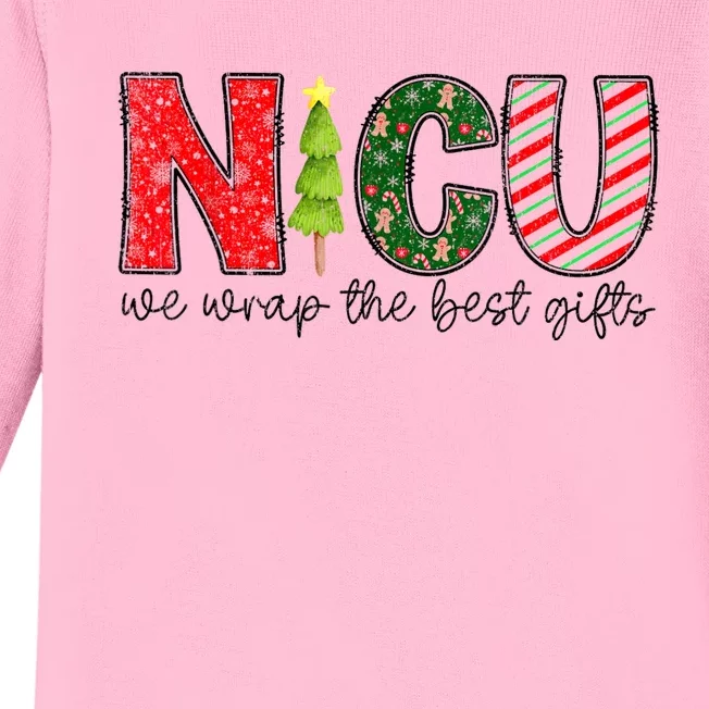 Nicu Nurse Christmas Neonatal Icu Nurse T Holiday Nicu Nurse Baby Long Sleeve Bodysuit