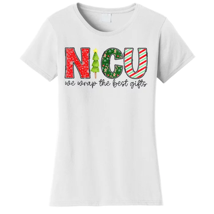 Nicu Nurse Christmas Neonatal Icu Nurse T Holiday Nicu Nurse Women's T-Shirt