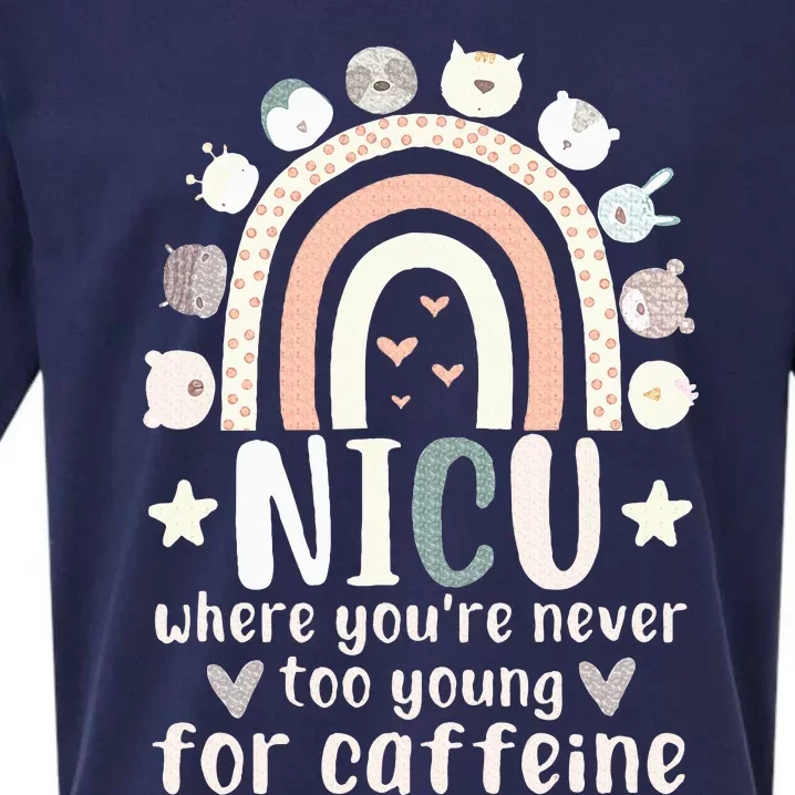 Nicu Nurse Caffeine Neonatal Intensive Care Unit Sueded Cloud Jersey T-Shirt