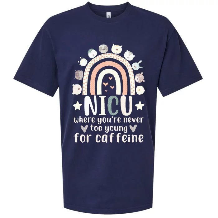 Nicu Nurse Caffeine Neonatal Intensive Care Unit Sueded Cloud Jersey T-Shirt