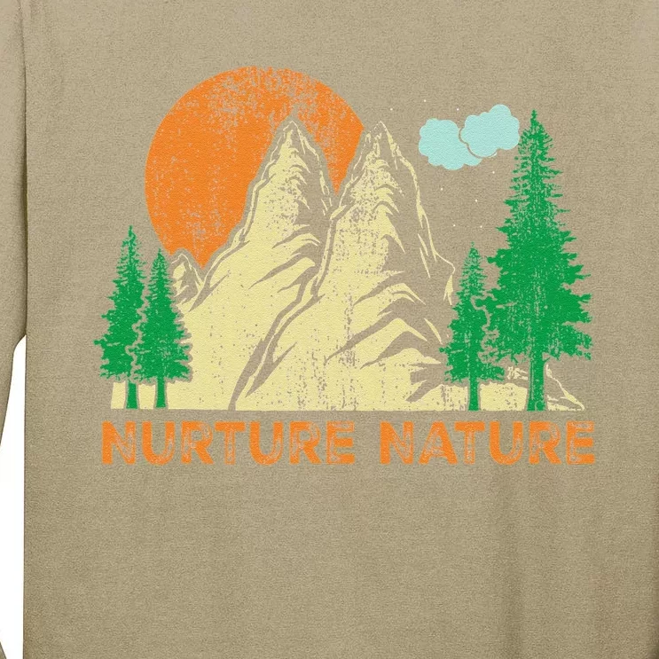 Nurture Nature Climate Change Earth Day Tall Long Sleeve T-Shirt