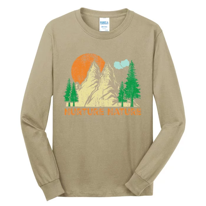 Nurture Nature Climate Change Earth Day Tall Long Sleeve T-Shirt