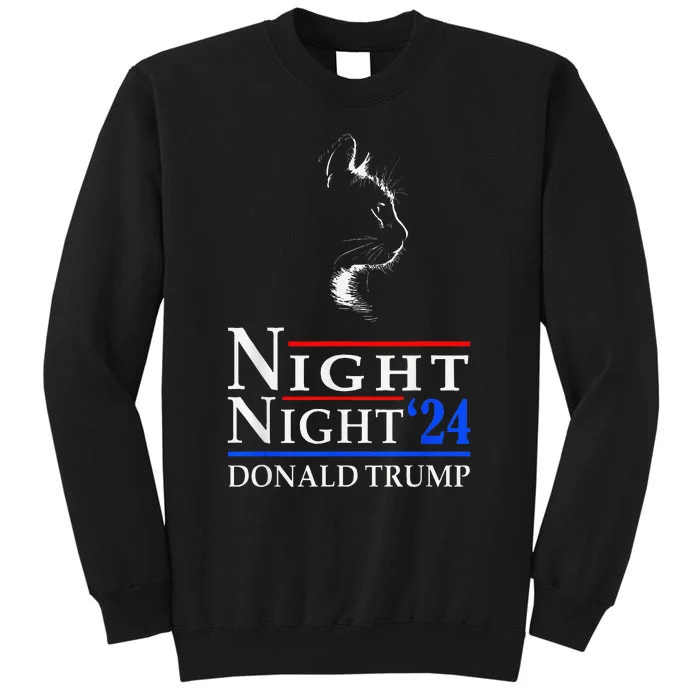 Night Night Donald Trump 2024 Funny Cat Lady Sweatshirt