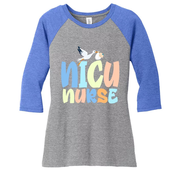 Nicu Nurse Designs Nicu Nurse Squad Cute Gift Women's Tri-Blend 3/4-Sleeve Raglan Shirt