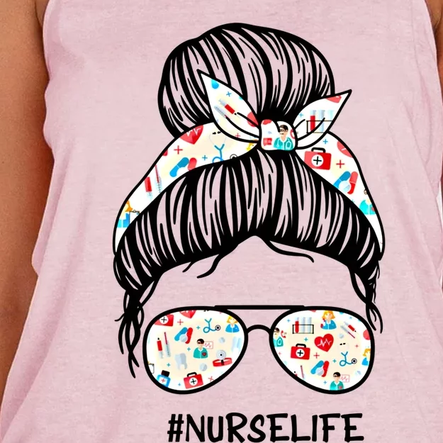 #Nurselife Nurse Day Life Nurses Week Healthcare Nursing Gift Women's Knotted Racerback Tank