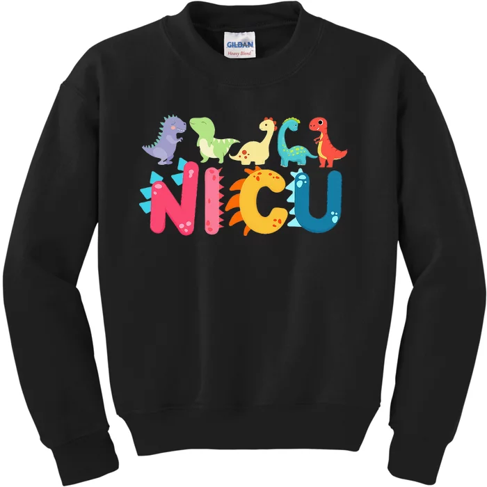 NICU Nurse Dinosaur Neonatal Intensive Care Unit Kids Sweatshirt