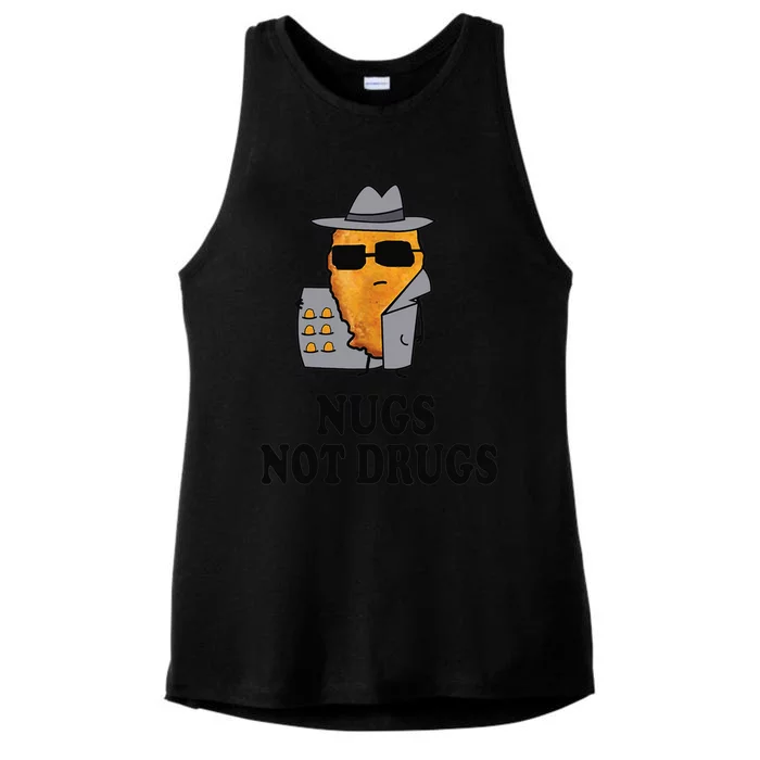 Nugs Not Drugs Funny Chicken Nugget Ladies Tri-Blend Wicking Tank