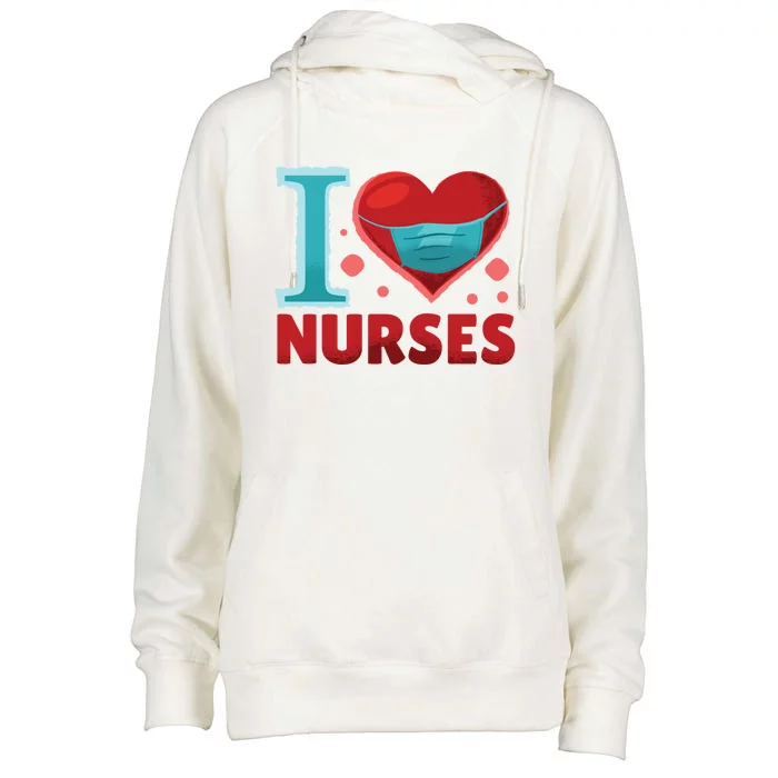 National Nurses Day May 6 I Heart Nurses Gratitude Design Gift Womens Funnel Neck Pullover Hood