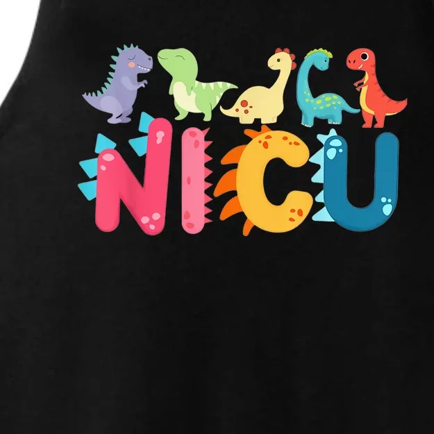 NICU Nurse Dinosaur Neonatal Intensive Care Unit Ladies Tri-Blend Wicking Tank