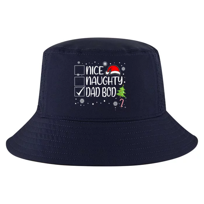 Nice Naughty Dad Bod Christmas Naughty Family Group Holiday Gift Cool Comfort Performance Bucket Hat