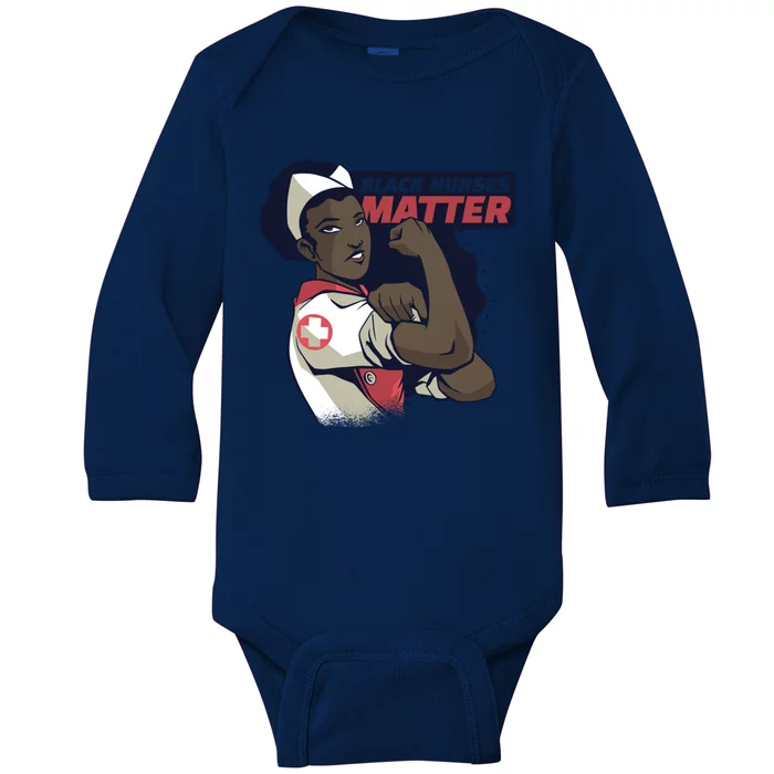 National Nurses Day May 6 Black Nurses Matter Designer Gift Baby Long Sleeve Bodysuit