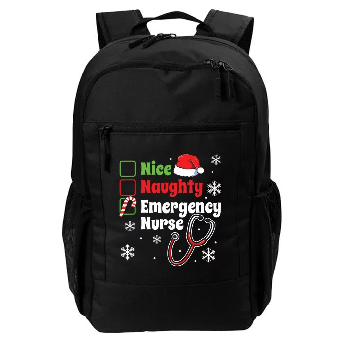 Nice Naughty Emergency Nurse Christmas Er Xmas Daily Commute Backpack