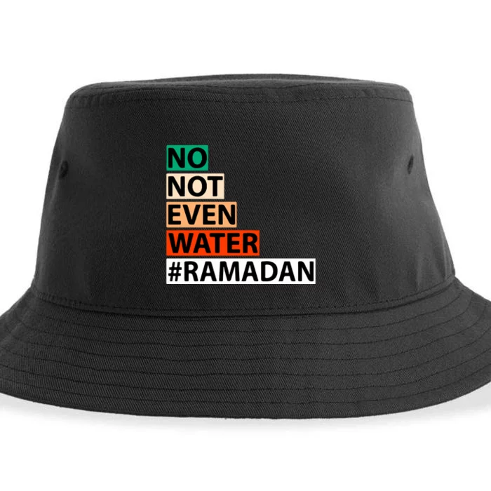 No Not Even Water #Ramadan Islamic Fasting Gift Ramadan Mubarak Sustainable Bucket Hat