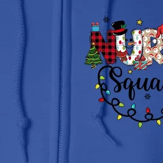 Nurse Nicu Er Pediatric Icu Christmas Nurse Squad Gift Full Zip Hoodie