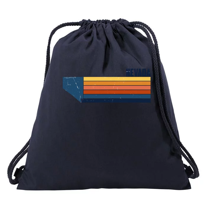 Retro Vintage Nevada Drawstring Bag