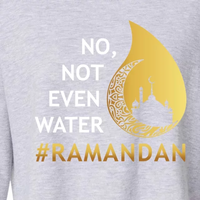 No Not Even Water Fasting Ramadan Great Gift Cropped Pullover Crew