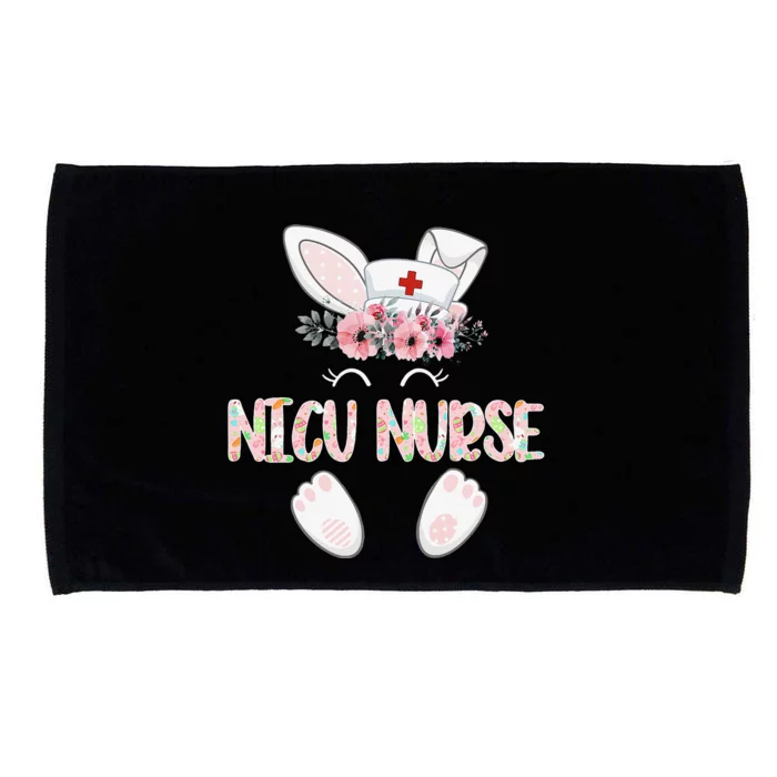 NICU Nurse Easter Nurse Floral Bunny Microfiber Hand Towel